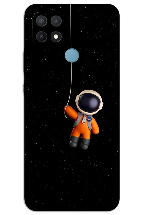 Oppo A15 / A15S Kılıf HD Desen Baskılı Arka Kapak - Astronot