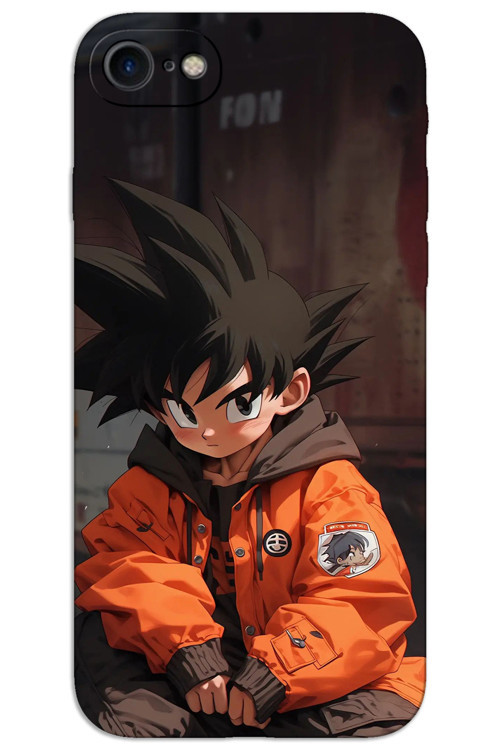 iPhone 16E Kılıf HD Desen Baskılı Arka Kapak - Goku