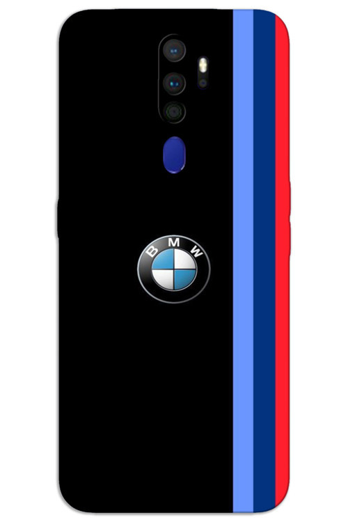 Oppo A5 2020 Kılıf HD Desen Baskılı Arka Kapak - Siyah Üç Şerit