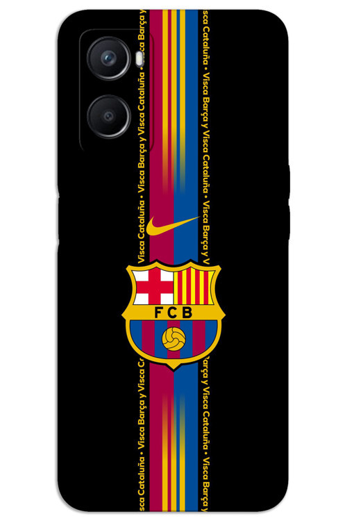 Oppo A96 Kılıf HD Desen Baskılı Arka Kapak - Barça
