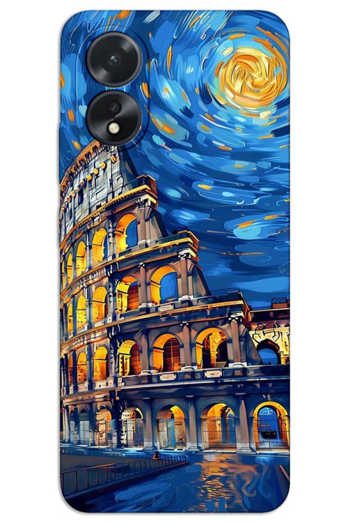 Oppo A38 Kılıf HD Desen Baskılı Arka Kapak - Sanat Roma