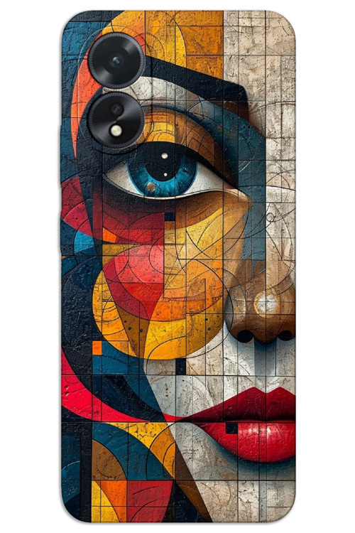 Oppo A38 Kılıf HD Desen Baskılı Arka Kapak - Sanat Yüz