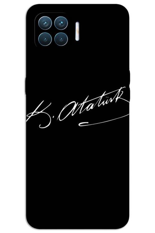 Oppo A73 Kılıf HD Desen Baskılı Arka Kapak - Atatürk İmza