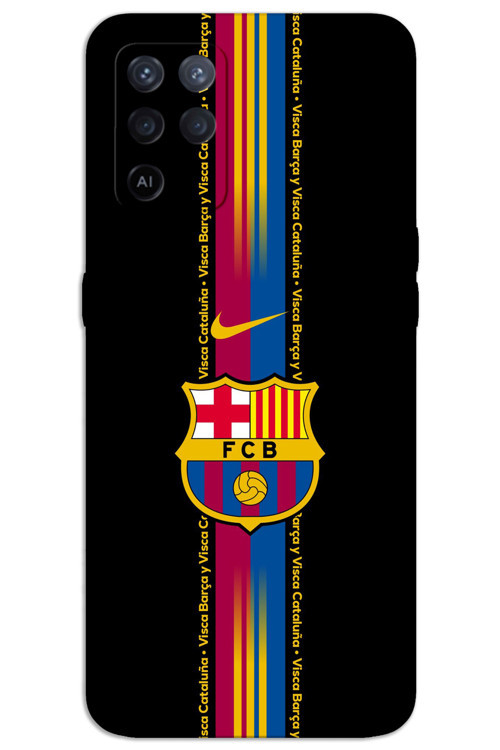 Oppo A54 Kılıf HD Desen Baskılı Arka Kapak - Barça