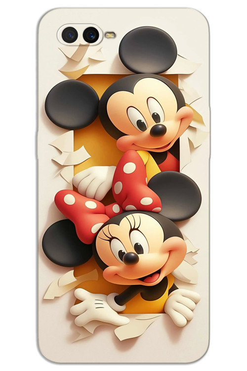 Oppo Ax7 Kılıf HD Desen Baskılı Arka Kapak - Mickey 2