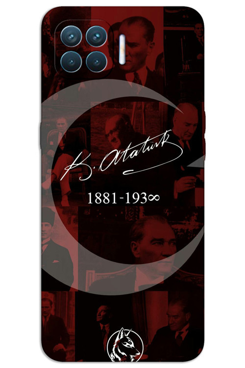 Oppo A73 Kılıf HD Desen Baskılı Arka Kapak - Atatürk Ayyıldız