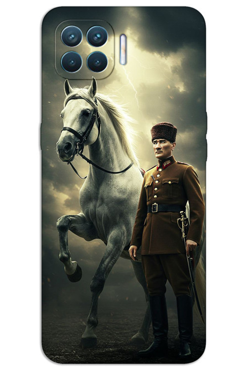 Oppo A73 Kılıf HD Desen Baskılı Arka Kapak - Atatürk Şimşek