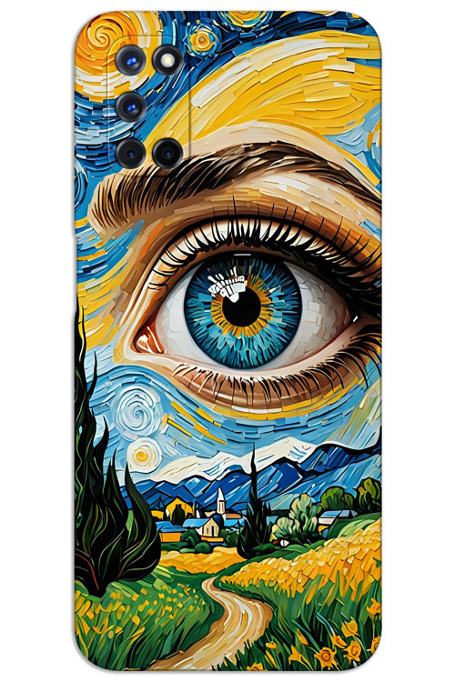 Oppo A92 Kılıf HD Desen Baskılı Arka Kapak - Sanat Göz