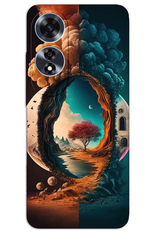 Oppo A60 Kılıf HD Desen Baskılı Arka Kapak - Aydan Gece