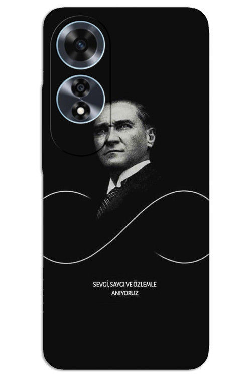 Oppo A60 Kılıf HD Desen Baskılı Arka Kapak - Atatürk Sonsuzluk