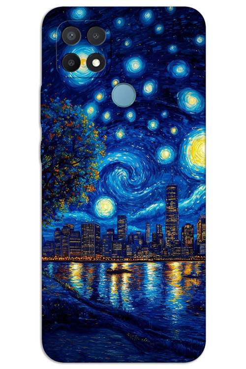 Oppo A15 / A15S Kılıf HD Desen Baskılı Arka Kapak - Sanat Sahil