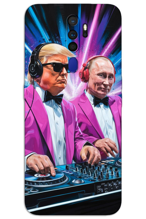 Oppo A9 2020 Kılıf HD Desen Baskılı Arka Kapak - DJ Trump Putin
