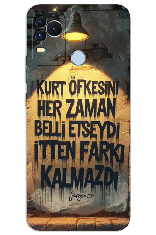 Omix X400 Kılıf HD Desen Baskılı Arka Kapak - Kurt Öfkesi