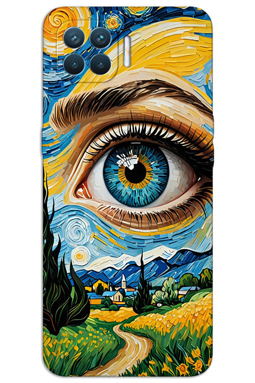 Oppo A73 Kılıf HD Desen Baskılı Arka Kapak - Sanat Göz