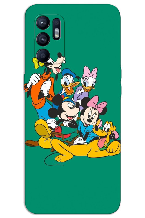 Oppo Reno 6 Kılıf HD Desen Baskılı Arka Kapak - Mickey 1
