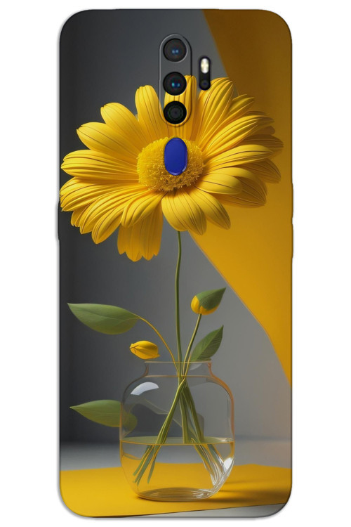 Oppo A9 2020 Kılıf HD Desen Baskılı Arka Kapak - Fanus Çiçek