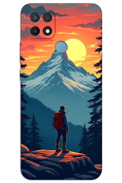 Oppo A15 / A15S Kılıf HD Desen Baskılı Arka Kapak - Everest