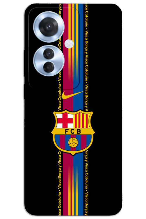 Oppo Reno 11F Kılıf HD Desen Baskılı Arka Kapak - Barça