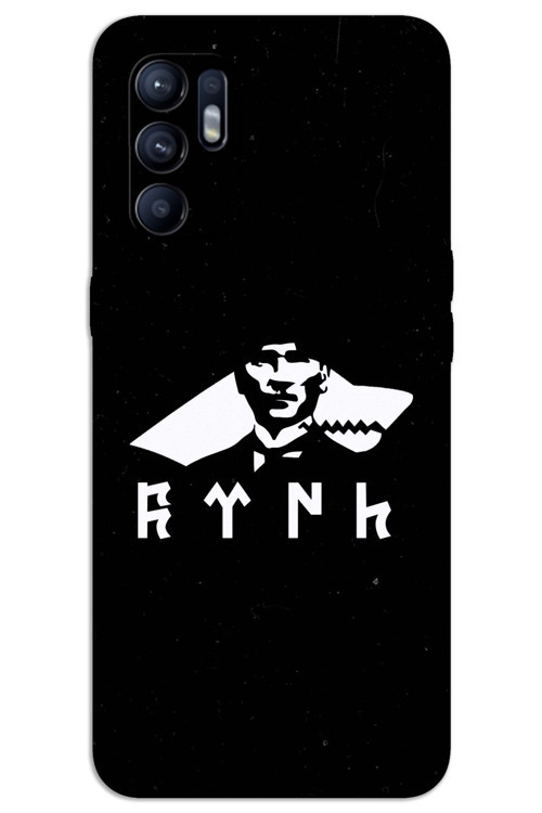 Oppo Reno 6 Kılıf HD Desen Baskılı Arka Kapak - Atatürk Kurt