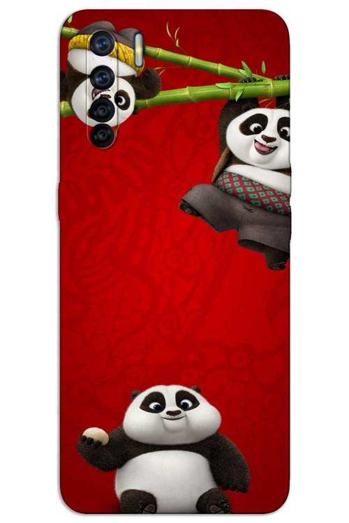 Oppo A91 Kılıf HD Desen Baskılı Arka Kapak - Panda