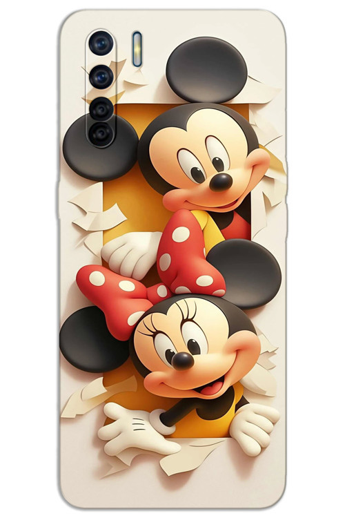 Oppo A91 Kılıf HD Desen Baskılı Arka Kapak - Mickey 2