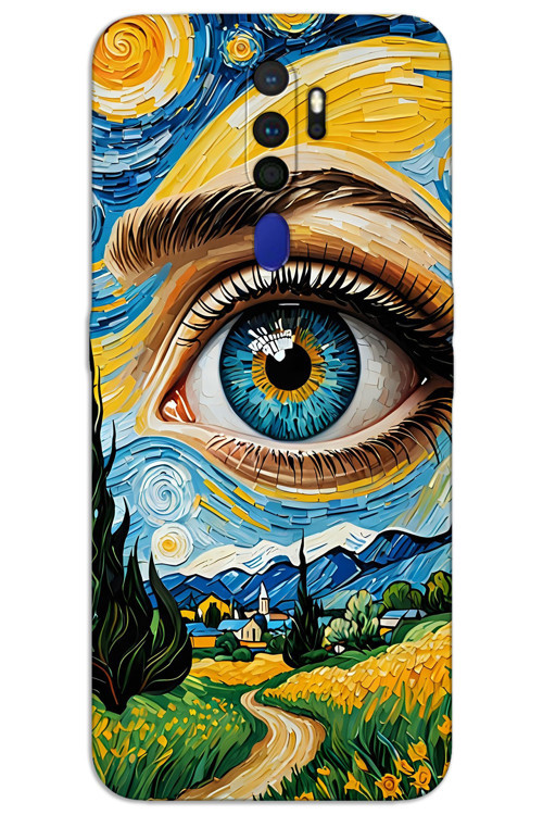 Oppo A9 2020 Kılıf HD Desen Baskılı Arka Kapak - Sanat Göz