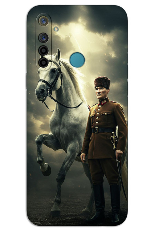 Realme 6i Kılıf HD Desen Baskılı Arka Kapak - Atatürk Şimşek