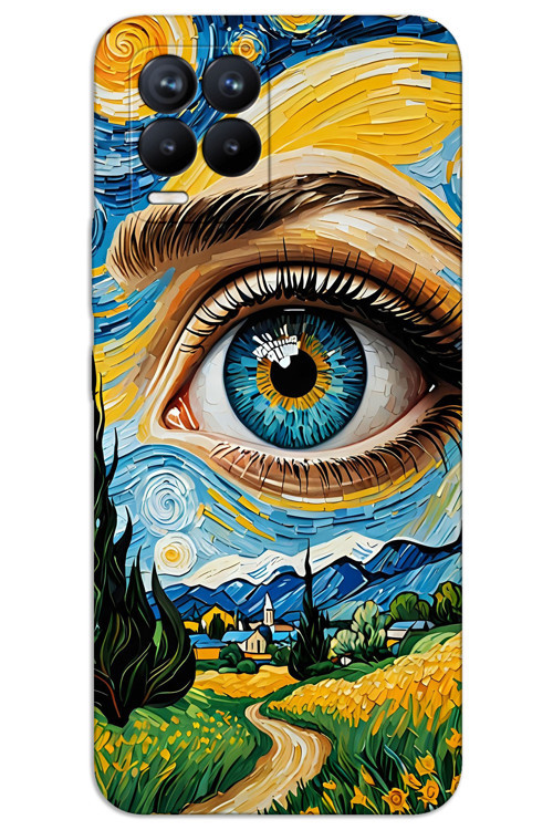 Realme 8 Kılıf HD Desen Baskılı Arka Kapak - Sanat Göz