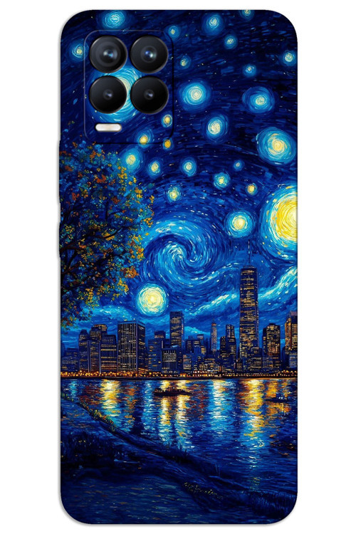 Realme 8 Kılıf HD Desen Baskılı Arka Kapak - Sanat Sahil
