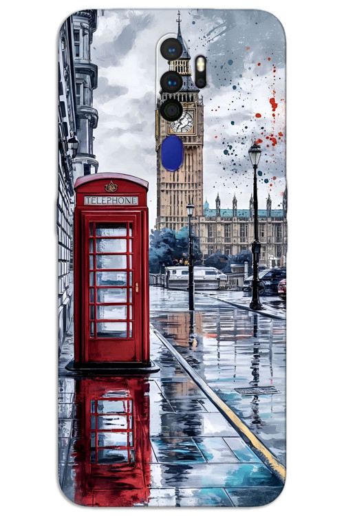 Oppo A9 2020 Kılıf HD Desen Baskılı Arka Kapak - London