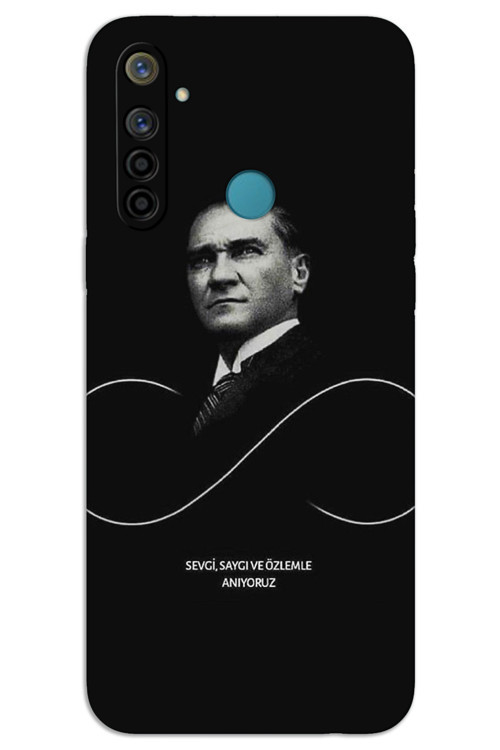 Realme 5i Kılıf HD Desen Baskılı Arka Kapak - Atatürk Sonsuzluk