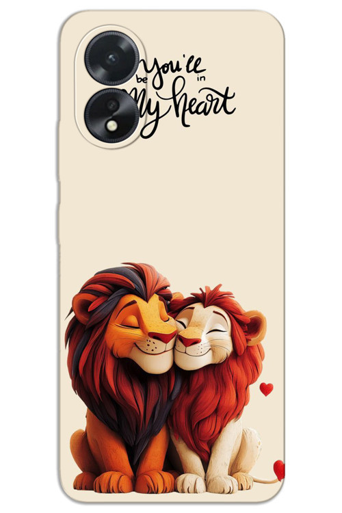 Oppo A38 Kılıf HD Desen Baskılı Arka Kapak - Aslan Kral