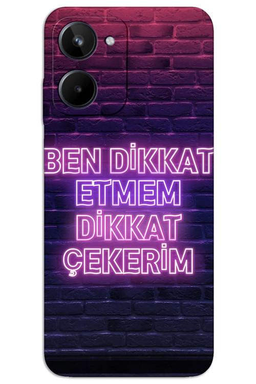 Realme 10 4G Kılıf HD Desen Baskılı Arka Kapak - Dikkat Çekerim