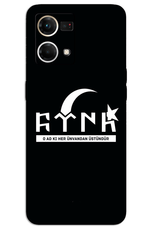 Oppo Reno 7 Kılıf HD Desen Baskılı Arka Kapak - Türk