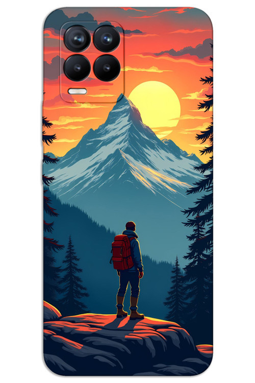 Realme 8 Kılıf HD Desen Baskılı Arka Kapak - Everest
