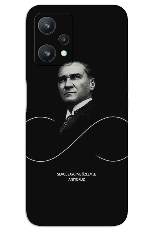 Realme 9 Pro Kılıf HD Desen Baskılı Arka Kapak - Atatürk Sonsuzluk