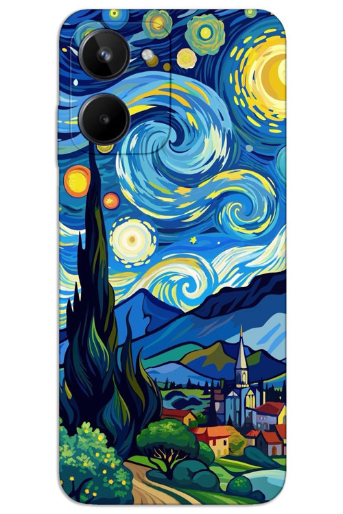 Realme 10 4G Kılıf HD Desen Baskılı Arka Kapak - Tablo