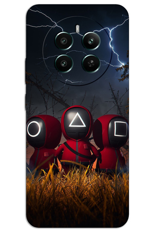 Realme 12 4G Kılıf HD Desen Baskılı Arka Kapak - Squid Game Minyon