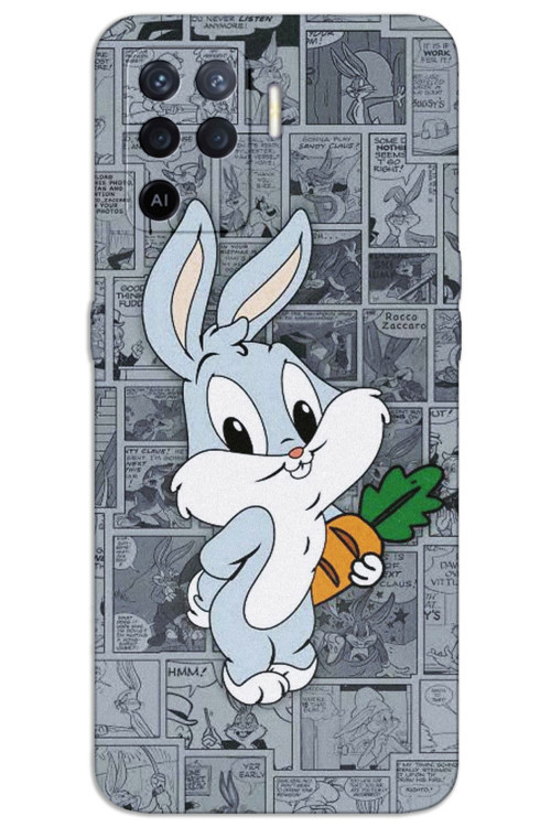 Oppo Reno 5 Lite Kılıf HD Desen Baskılı Arka Kapak - BugsBunny 1