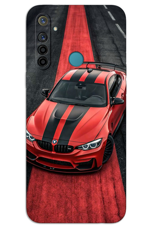 Realme 5i Kılıf HD Desen Baskılı Arka Kapak - Kırmızı BW