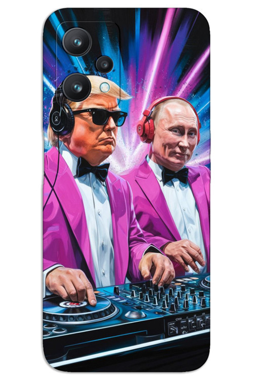 Realme 9 Pro Kılıf HD Desen Baskılı Arka Kapak - DJ Trump Putin