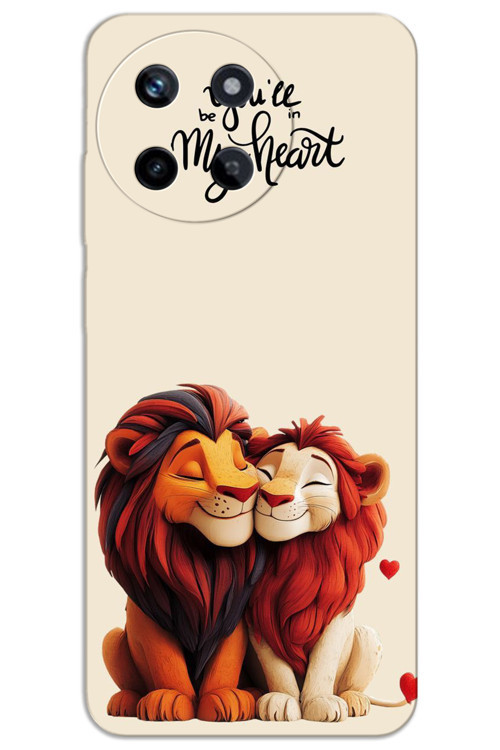 Realme 11 4G Kılıf HD Desen Baskılı Arka Kapak - Aslan Kral