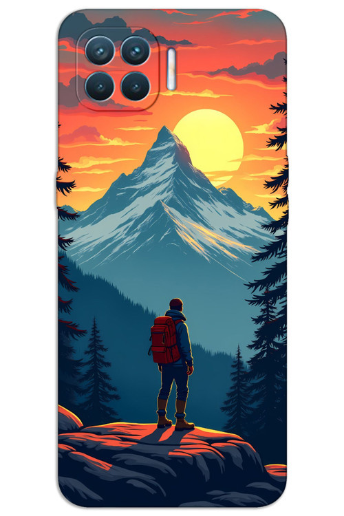 Oppo Reno 4 Lite Kılıf HD Desen Baskılı Arka Kapak - Everest