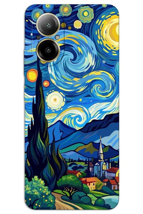 Realme 12 Lite Kılıf HD Desen Baskılı Arka Kapak - Tablo