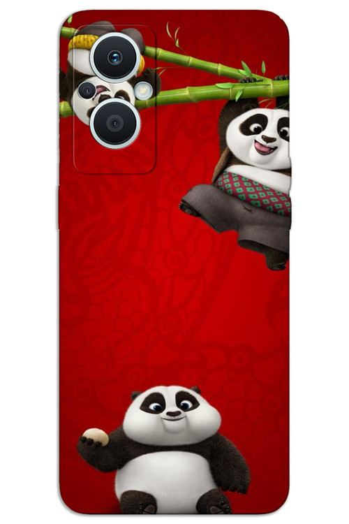 Oppo Reno 7 Lite Kılıf HD Desen Baskılı Arka Kapak - Panda