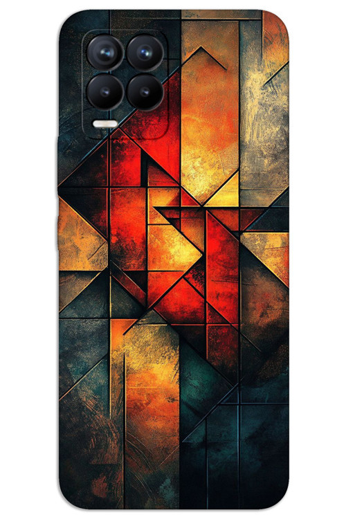 Realme 8 Pro Kılıf HD Desen Baskılı Arka Kapak - Sıcak Renkler
