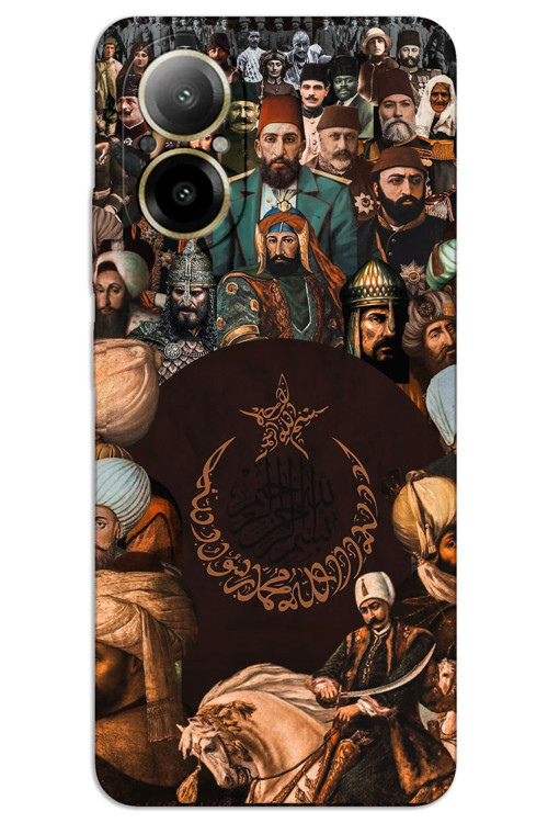 Realme 12 Lite Kılıf HD Desen Baskılı Arka Kapak - Osmanlı Hanedan