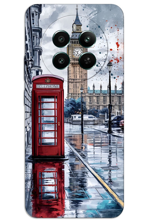 Realme 12 4G Kılıf HD Desen Baskılı Arka Kapak - London