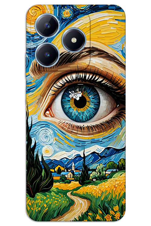 Realme C53 Kılıf HD Desen Baskılı Arka Kapak - Sanat Göz