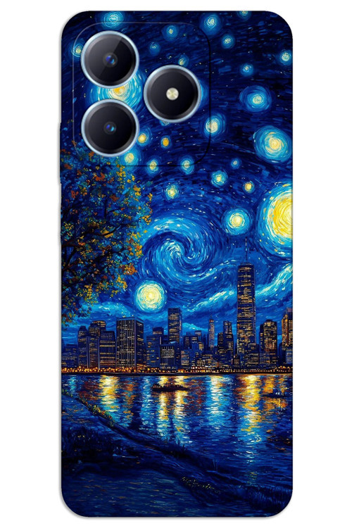 Realme C53 Kılıf HD Desen Baskılı Arka Kapak - Sanat Sahil